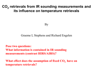 CO retrievals from IR sounding measurements and its influence on temperature retrievals