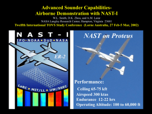 NAST on Proteus Advanced Sounder Capabilities- Airborne Demonstration with NAST-I Performance: