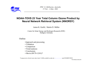 NOAA-TOVS 23 Year Total Column Ozone Product by Outline