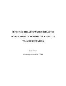 REVISITING THE ATTENUATED REFLECTED DOWNWARD FLUX TERM OF THE RADIATIVE TRANSFER EQUATION
