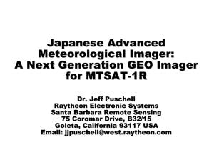 Japanese Advanced Meteorological Imager: A Next Generation GEO Imager for MTSAT-1R