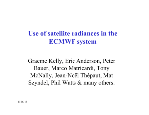 Use of satellite radiances in the ECMWF system