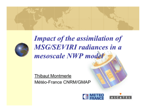 Impact of the assimilation of MSG/SEVIRI radiances in a mesoscale NWP model