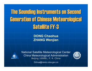 The Sounding Instruments on Second Generation of Chinese Meteorological Satellite FY -