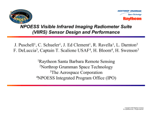 NPOESS Visible Infrared Imaging Radiometer Suite (VIIRS) Sensor Design and Performance