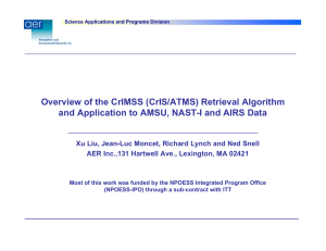 Overview of the CrIMSS (CrIS/ATMS) Retrieval Algorithm