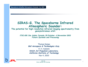 SIRAS-G, The Spaceborne Infrared Atmospheric Sounder: geosynchronous orbit