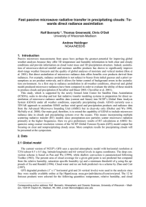 Fast passive microwave radiative transfer in precipitating clouds: To-