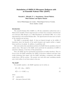Assimilation of AMSU-A Microwave Radiances with an Ensemble Kalman Filter (EnKF)