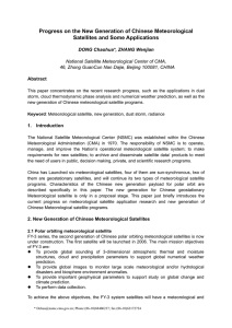 Progress on the New Generation of Chinese Meteorological
