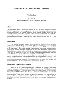 IASI on Metop: The Operational Level 2 Processor Peter Schlüssel Abstract EUMETSAT