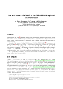 Use and impact of ATOVS in the DMI-HIRLAM regional weather model Abstract