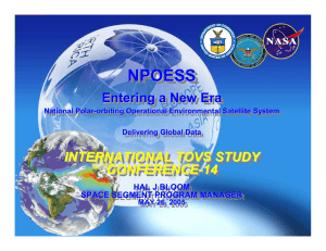 NPOESS Entering a New Era INTERNATIONAL TOVS STUDY CONFERENCE-14