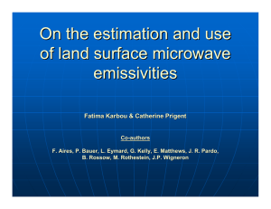On the estimation and use of land surface microwave emissivities