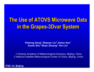 The Use of ATOVS Microwave Data in the Grapes - 3Dvar System