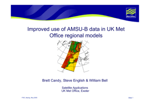 Improved use of AMSU-B data in UK Met Office regional models