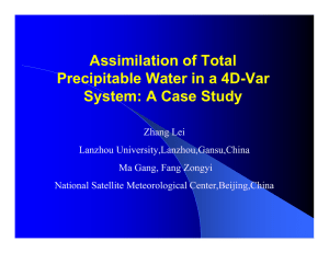 Assimilation of Total Precipitable Water in a 4D-Var System: A Case Study