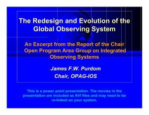 The Redesign and Evolution of the Global Observing System