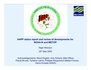AAPP status report and review of developments for NOAA-N and METOP