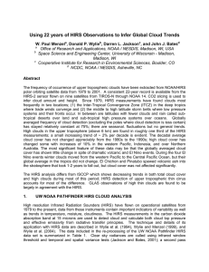 Using 22 years of HIRS Observations to Infer Global Cloud...