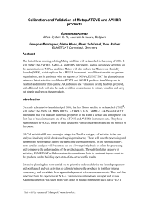 Calibration and Validation of Metop/ATOVS and AVHRR products Éamonn McKernan