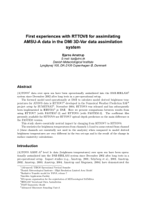 First experiences with RTTOV8 for assimilating system Abstract