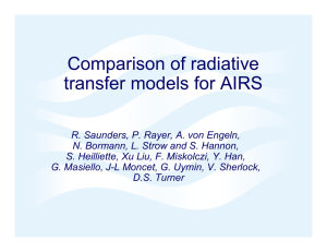 Comparison of radiative transfer models for AIRS