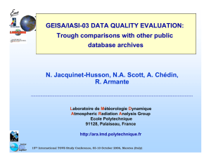 GEISA/IASI-03 DATA QUALITY EVALUATION: Trough comparisons with other public database archives