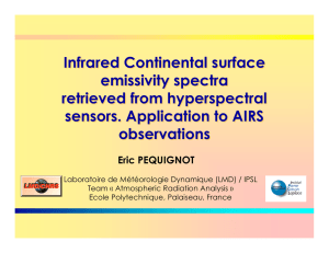 Infrared Continental surface emissivity spectra retrieved from hyperspectral sensors. Application to AIRS
