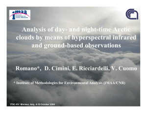 Analysis of day- and night-time Arctic and ground-based observations