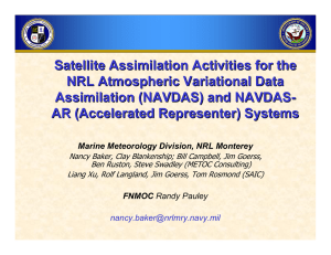 Satellite Assimilation Activities for the NRL Atmospheric Variational Data
