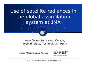 Use of satellite radiances in the global assimilation system at JMA