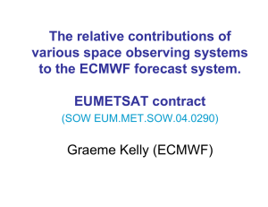 The relative contributions of various space observing systems EUMETSAT contract