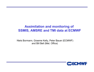 Assimilation and monitoring of SSMIS, AMSRE and TMI data at ECMWF