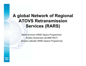 A global Network of Regional ATOVS Retransmission Services (RARS)