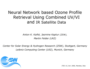 Neural Network based Ozone Profile Retrieval Using Combined UV/VI and IR Satellite Data