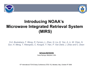 Introducing NOAA’s Microwave Integrated Retrieval System (MIRS)