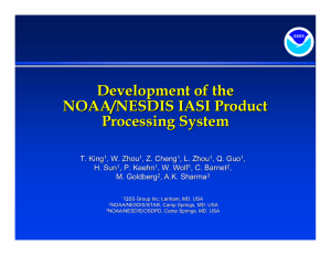 Development of the NOAA/NESDIS IASI Product Processing System