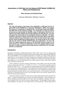 Assimilation of IASI Data into the Regional NWP Model COSMO-EU: Abstract