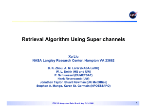 Retrieval Algorithm Using Super channels Xu Liu