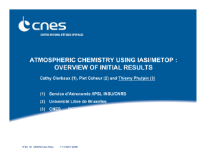 ATMOSPHERIC CHEMISTRY USING IASI/METOP : OVERVIEW OF INITIAL RESULTS