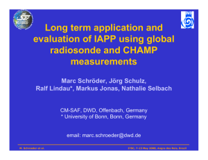 Long term application and evaluation of IAPP using global radiosonde and CHAMP measurements