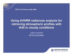 Using AVHRR radiances analysis for retrieving atmospheric profiles with Lydie Lavanant
