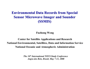Environmental Data Records from Special Sensor Microwave Imager and Sounder (SSMIS)