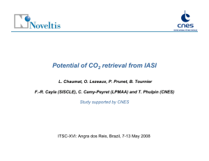 Potential of CO retrieval from IASI