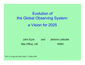 Evolution of the Global Observing System: a Vision for 2025