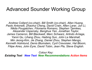 Advanced Sounder Working Group