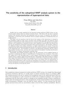 The sensitivity of the suboptimal NWP analysis system to the