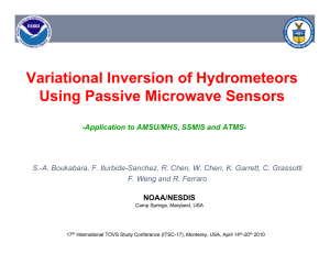 Variational Inversion of Hydrometeors Using Passive Microwave Sensors