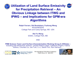 Utilization of Land Surface Emissivity for Precipitation Retrieval – An